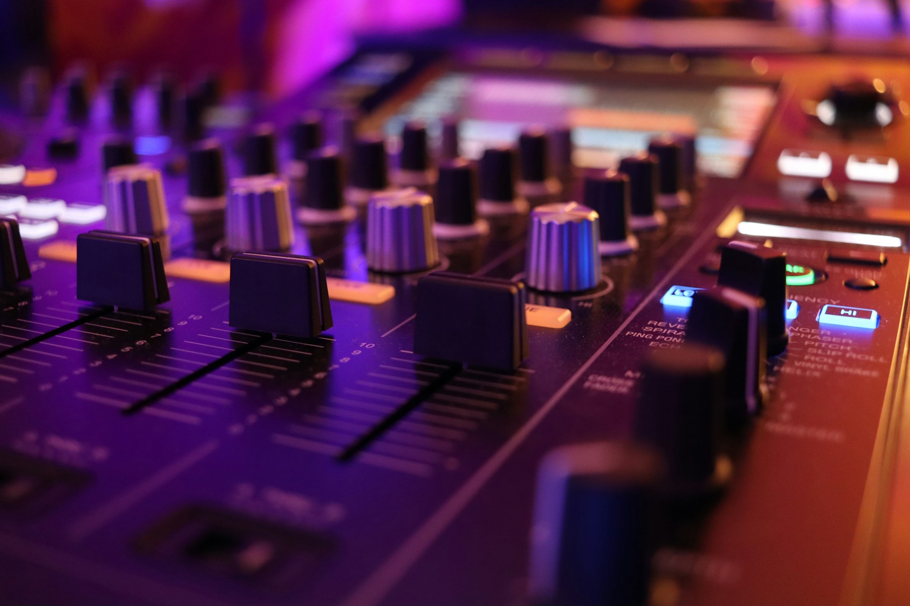 Mixing desk detail